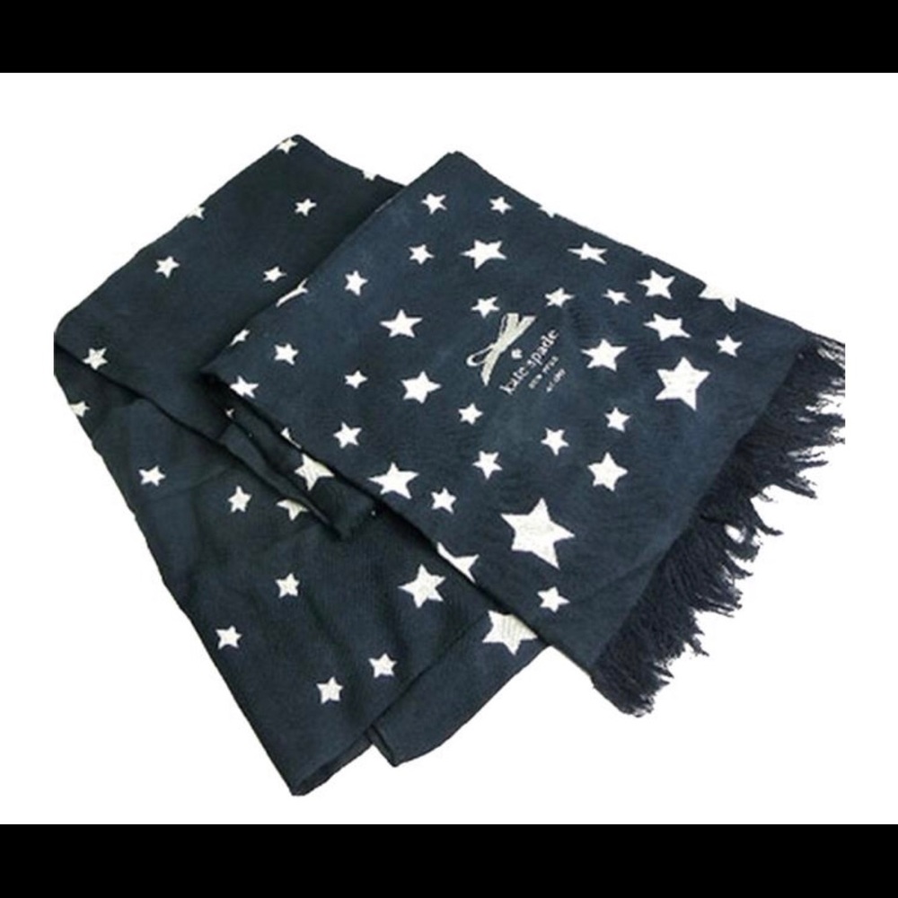 Kate Spade - Navy/White Multi Stars Scarf/Wrap 💙